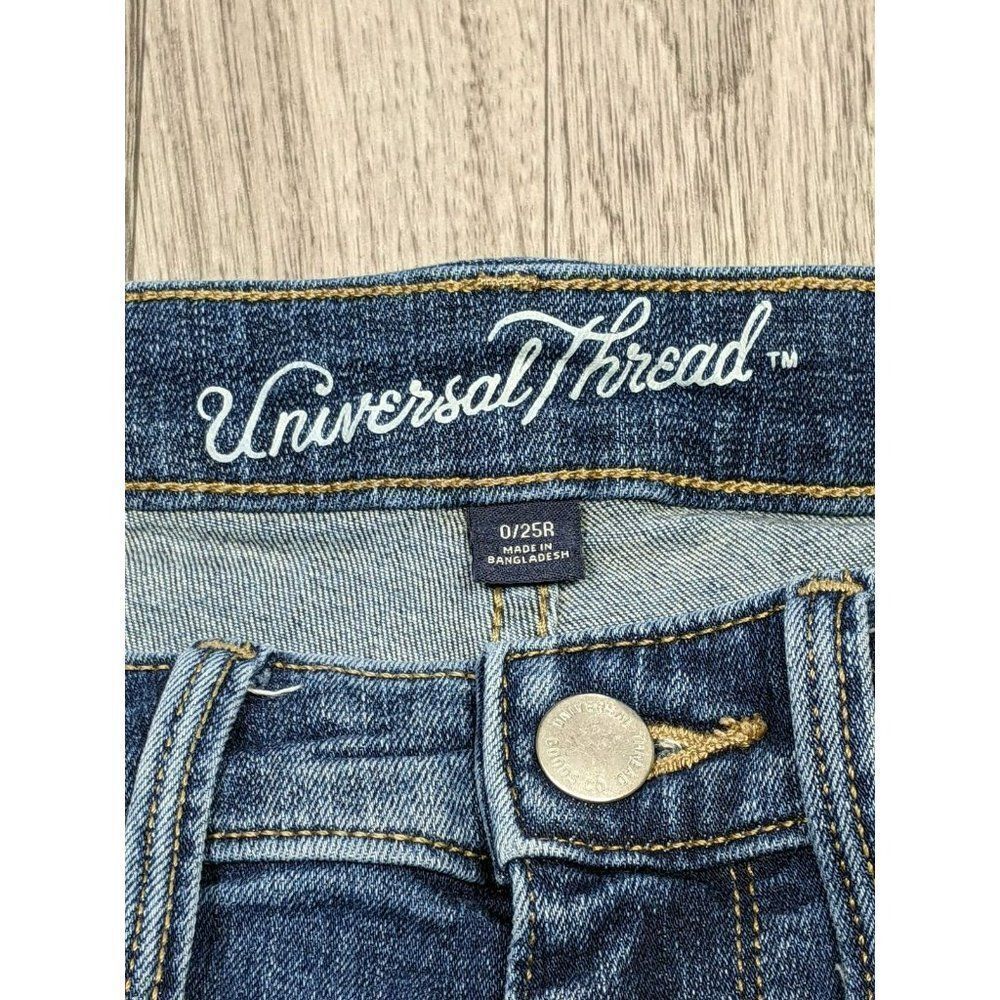 Universal Thread Size 0 / 25 R High Rise Distressed Denim Jeans Jeggings - Picture 4 of 11